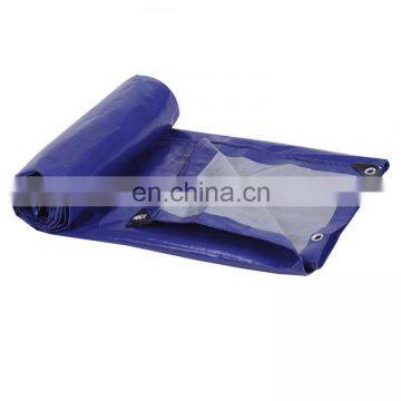 Blue silver plastic waterproof PE woven tarpaulins for agriculture cover