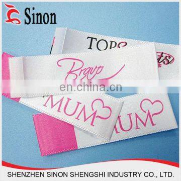 Customized Garment Cloth Fabric Damask Woven Labels folded woven patch