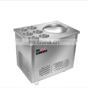 Best Price Commercial Thailand style roll fry ice cream machine Thailand Fry Ice Cream Machine With Double Square Pan Five Holes