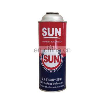 Hebei empty aerosol can wholesale 220g and empty camping butane gas cartridge