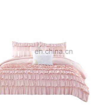 Super Soft Microfiber Ruffled Comforter Bed Set For Hotel and Home photo-2