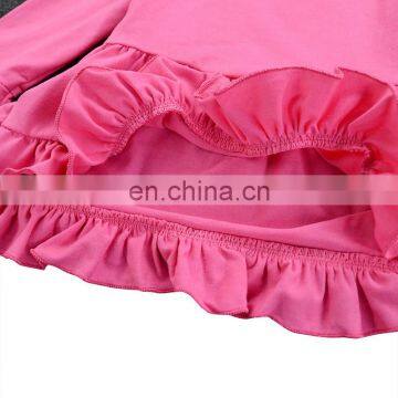 Wholesale Baby Girl Sets Fahion Design Pink Floral Ruffle Kids Girl Boutique Outfits photo-5