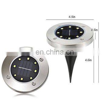 8LED Solar Light Under Ground Buried Lamp Outdoor Path Way Garden Yard Lawn Lamp photo-2
