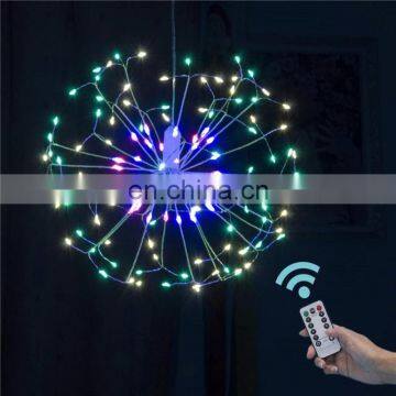 Firework LED Copper Wire Strip Light Christmas Waterproof String Lights For Wedding Decor Xmas LED Fairy Lights