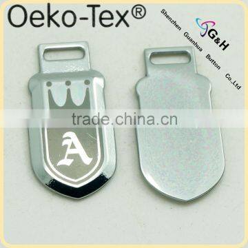 handbag metal name tag