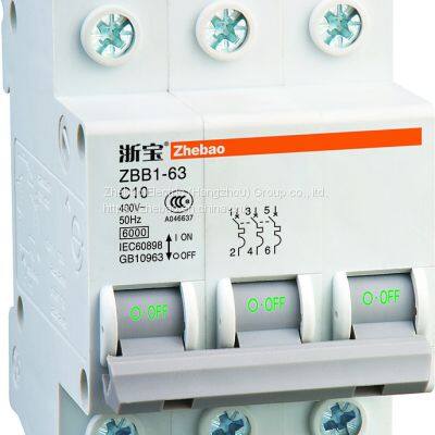 ZBB1-63 3P MCB Miniature Circuit Breaker