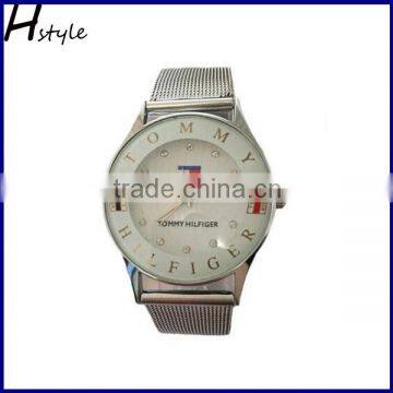 Men Stainless Steel Round Table Metal Strap Quartz Analog Wrist Watch WP023