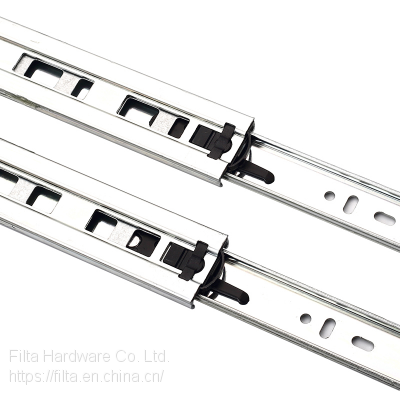 Full Extension 3 Fold Load Bearing Slide Rail Heavy Duty Slides Bottom Mount Ball Bearing Drawer Slide photo-5