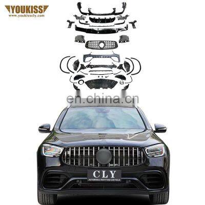 Genuine Car Bumpers For 2020 Benz GLC C253 X253 SUV Facelift GLC63S AMG Body kits Grille Front rear wheel arch diffuser tips