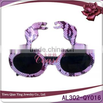 cheap purple plastic snake shaped frame funny party glasses