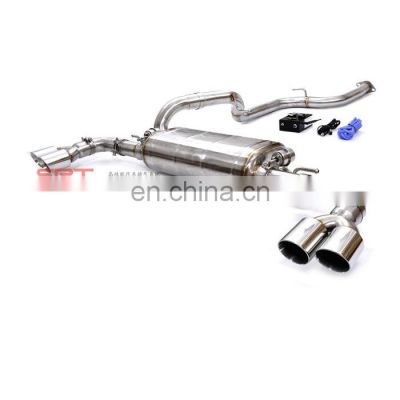 super racing tailpipe auto exhaust system for Volvo V40 exhaust mufflers cat back with quad double tip