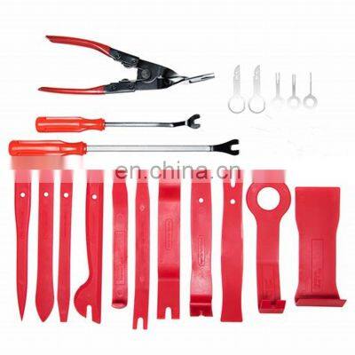 auto plastic fastener Screwdriver Keys Pliers Remover 19pcs Car Audio Assembly Fix pry Tools kits