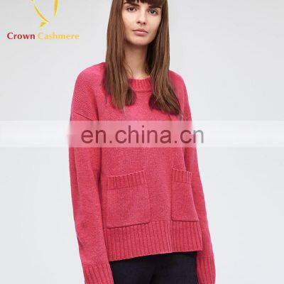 Модельный свободный пуловер, вязаный из трикотажной ткани, зимний свитер для девочек photo-2