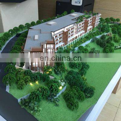 3d miniature plastic scale apartment building model