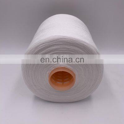Top Quality Low Shrinkage Factory Price Spun Polyester White Sewing Thread 2ply 3ply Dyeing Tube photo-4