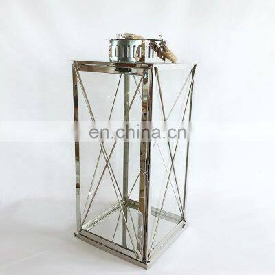 Wholesale Stainless Steel Lanterns Outdoor Garden Home Decoration Candle Lantern