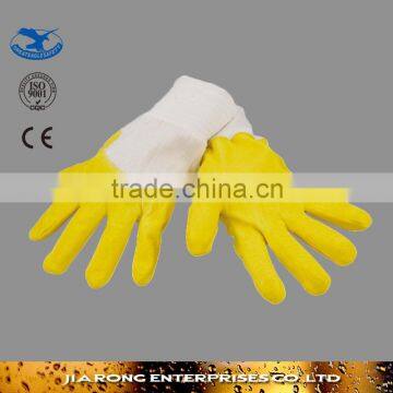 yellow chemical pvc resistant latex gloves,nitrile gloves LG060