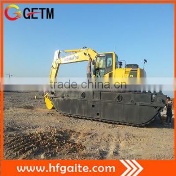 Premium amphibious excavator with strengthened chains