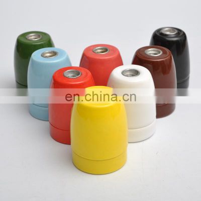 Colorful Ceramic Lamp Holder E27 Lamp Holder Screw Type