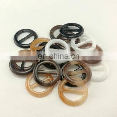 Horn Custom Figured Round Adjustable Belt Resin Buckle For Garment photo-5