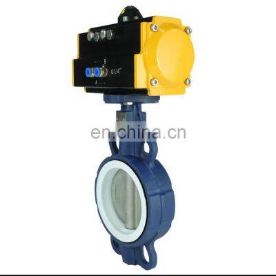 DKV DN50 Hidraulic Actuator Air Control Pneumatic Actuator Steam Control Valve Tri Clamp 3 Way Ball Pneumatic Valve photo-2