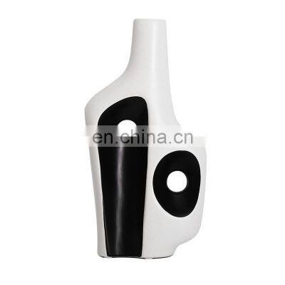 Creative shadow ceramic art ornaments Nordic modern minimalist home floral ornaments