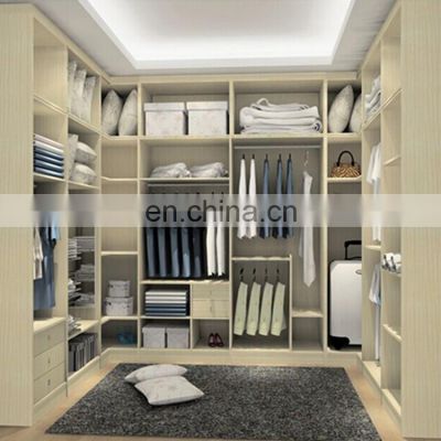 2021 Professional Wardrobe Supplier Wooden Sliding Door Walk In Closet For Bedroom Furniture Set