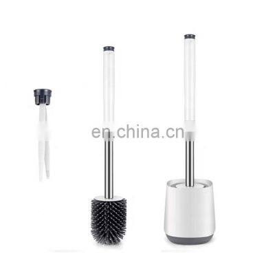 Высококачественная домашняя туалетная щетка с ТПР-щеточной частью и длинной ручкой, покрытой порошковым лаком, а также силиконовая туалетная щетка для уборки photo-2