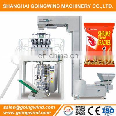 Automatic shrimp crackers filling weighing bagging machine auto shrimp chips packaging equipment cheap price for sale