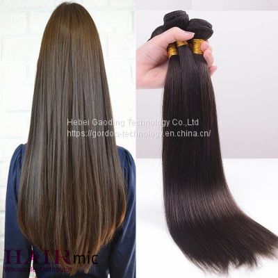 High Ending Brown Staight Human Hair Bundle Hair Weft Hair Weaving