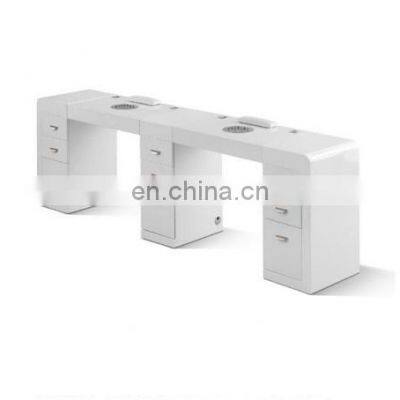 Hot Sale Modern Beauty Salon Nail Furniture French Style High Gross Manicure Table With Dust Collector photo-2