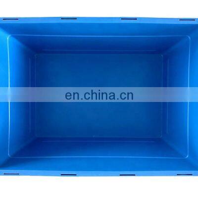 Industrial Stackable Logistic Tote Plastic Moving Turnover Box With Attached Lid photo-3