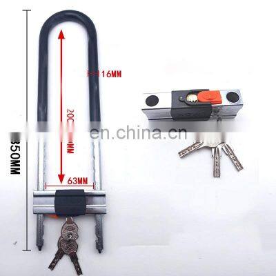 WG0007 Wholesale Universal Anti Theft Security Motorcycle Long U Shape Lock For Shop Glass Door photo-3