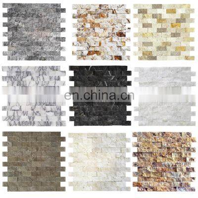 Best Quality Turkish Travertine Split Face Mosaic Customizable Wall & Floor Tiles From Turkey  CEM-SF-01-04