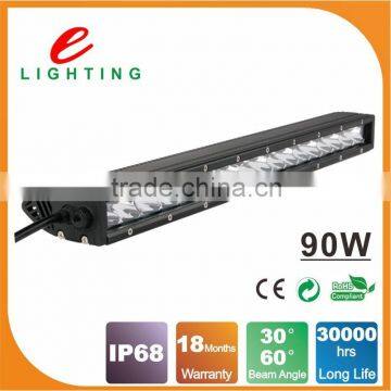 90w 20" single row amber led offroad light bar