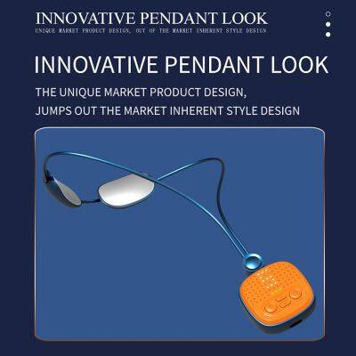 2021 Hot New Product Portable Pendant Massager Ems Double Pulse Shiatsu Intelligent Vibration Neck Massager With Heat photo-4