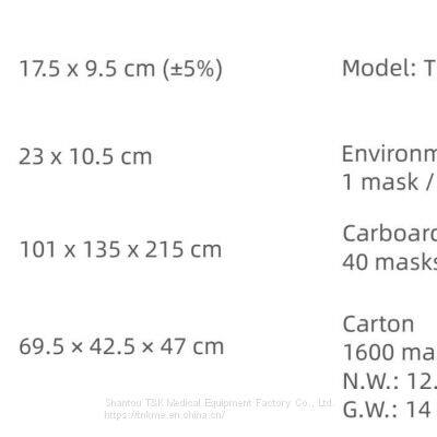 3 Ply Type I Medical Disposable Mask (Red Gradient) CE Marked and Meets the Requirements of EN14683:2019 Type I photo-5