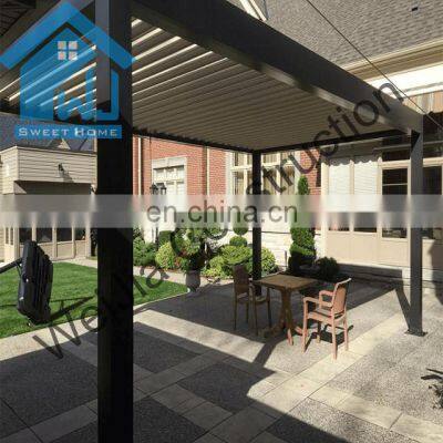 Automatic aluminum motorised outdoor louver pergola pavilion 3x6m