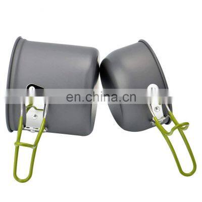 Camping Equipment Outdoor Camping Pots and Pans Set 2PCS Camping Cookware