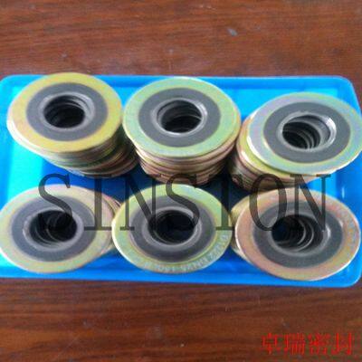Yellow Color Coated Spiral Wound Gasket for Flange Sealing