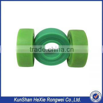 Green and white cnc precision machining parts