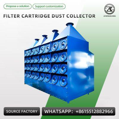 Pulse Cartridge Dust Collector Industrial Dust Removal Equipment Vertical Cartridge Filter Dust Extractor For Welding Grinding Sandblasting