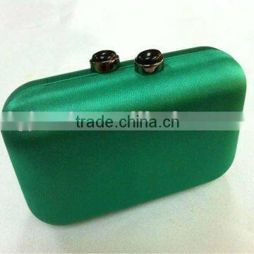 manufacturer sell green satin evening handbags