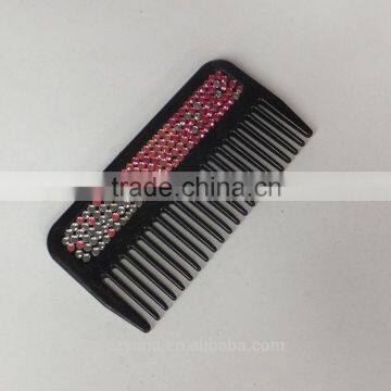 2015 NEW bling horse mane & tail comb with pink gradient rhinestone