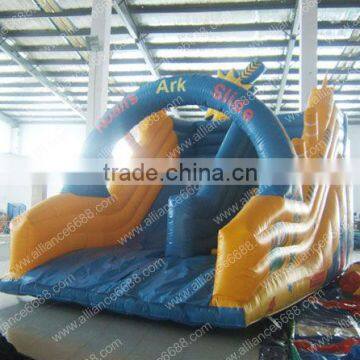 Yellow and Blue Small 6x5m Pvc Inflatable Water Slide, Customize Pvc Inflatable Slide and Pvc Pool,inflatable Water Slide