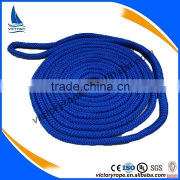 Double braided nylon dock mooring rope for boats