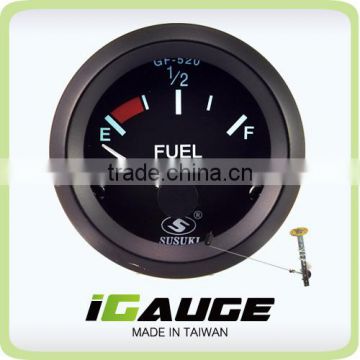 Taiwan high quality 52mm Electrical Gauge for car, black Fuel Level Gauge with Float