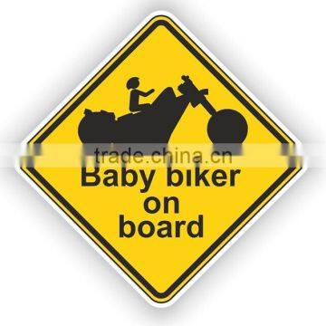 Warning Sticker Baby Biker on Board