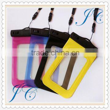 Promotional Gifts Mobile Phone Waterproof Bag with lanyard, Hot Selling PVC Waterproof Bag