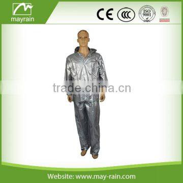 100% waterproof rainsuit PVC/polyester overall rain cover